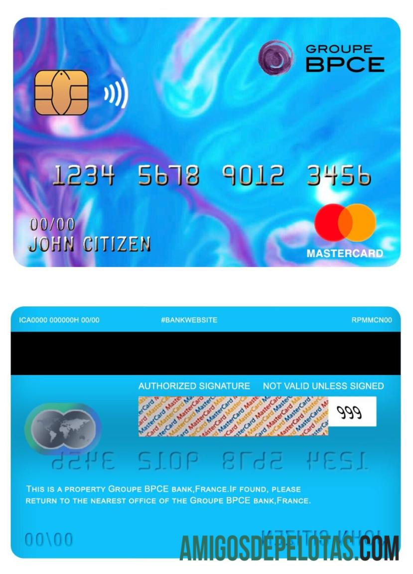 França Groupe BPCE Bank Mastercard modelo